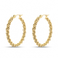 Ohrringe aus Stainless Steel - Rostfreiem Stahl Creolen Gold