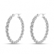 Ohrringe aus Stainless Steel - Rostfreiem Stahl Creolen Silver