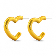 Trendy Ohrringe Herz Golden yellow