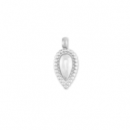 Stainless Steel - Rostfrei Stahl Anh&auml;nger Tropfenform Silver