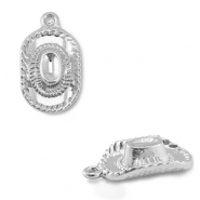 Metall Anhänger Cowboyhut Silver