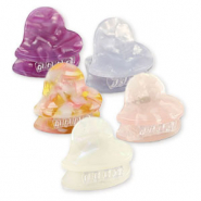 Mixed-haaraccessoires haarklemmen Herz Purple-pink