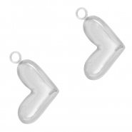 Stainless Steel - Rostfrei Stahl Anh&auml;nger Herz Silver