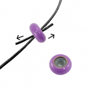 Smart-Stopperperlen Enamel 10x4mm Lavender purple