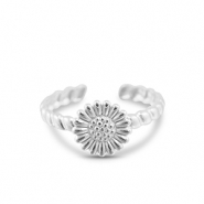 Ringe aus Stainless Steel - Rostfreiem Stahl Blume Silver