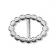 Metall Schieber DQ Oval Antik silber (Nickelfrei)