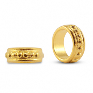 Metall Schieber DQ Ring mit Bälle Gold (Nickelfrei)