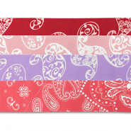 Bandana-Mix-Set 4 St&uuml;ck Red-light pink-purple-dark pink