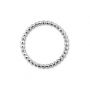 Stainless Steel - Rostfrei Stahl Schmuckzubeh&ouml;r Zwischenst&uuml;ck Rund Silver