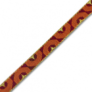 Schmuckband mit Text halber Zirkel Dark red-copper orange-gold