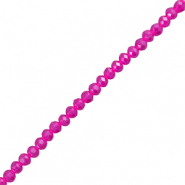 Top Glas Facett Perlen 6x4mm rondellen Fuchsia pink
