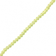 Top Glas Facett Perlen 4x3mm rondellen Light green