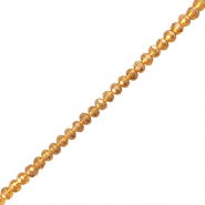 Top Glas Facett Perlen 3x2mm rondellen Brown