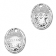 BY31&reg; Stainless Steel - Rostfrei Stahl Anh&auml;nger Engelszahlen 666 / Reflect Silver