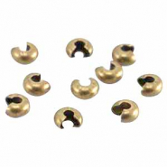 DQ Metall Quetsch-Kaschierperlen 5mm Antik bronze (Nickelfrei)