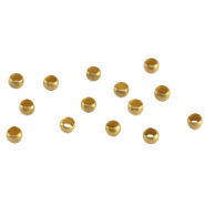 DQ Metall Quetschperlen 2mm Antik bronze (Nickelfrei)