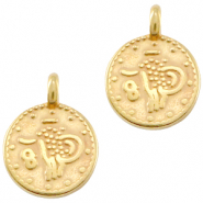 DQ Metall Anh&auml;nger M&uuml;nze Gold (Nickelfrei)