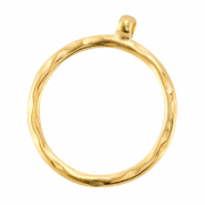 DQ Metall Anh&auml;nger mit &Ouml;se 35mm Gold (Nickelfrei)