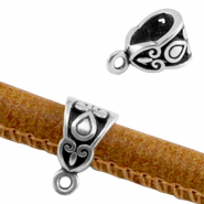 DQ Metall Ring deco met &Ouml;se Antik silber (Nickelfrei)