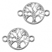 DQ Metall Zwischenstück Baum Antik silber (Nickelfrei)