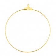 Metall Zubeh&ouml;r DQ Creolen H&auml;nger 50mm Gold (nickelfrei)