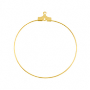 Metall Zubeh&ouml;r DQ Creolen H&auml;nger 40mm Gold (nickelfrei)