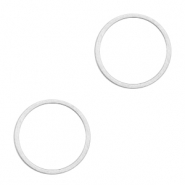 Metall Zubeh&ouml;r Dichter Ring 15mm Antik silber (Nickelfrei)