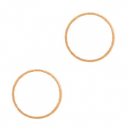 Metall Anhänger DQ Zwischenstück Zirkel 14mm Rosegold (Nickelfrei)