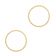 Metall Anhänger DQ Zwischenstück Zirkel 14mm Gold (Nickelfrei)