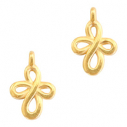 Metall Anhänger DQ double Infinity Gold (Nickelfrei)