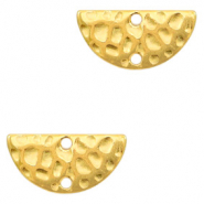 Metall Anh&auml;nger DQ Zwischenst&uuml;cke halber Zirkel Gold (Nickelfrei)