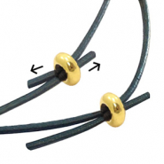 Smart-Stopperperlen Metall DQ 8x4mm Gold (Nickelfrei)