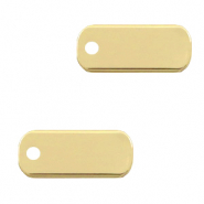 Metall Anhänger DQ längliche 5x12mm Gold (Nickelfrei)