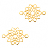 Metall Anh&auml;nger DQ Zwischenst&uuml;ck Mandala Gold (Nickelfrei)