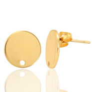 Metall Zubeh&ouml;r DQ Earpin 12mm Gold (Nickelfrei)