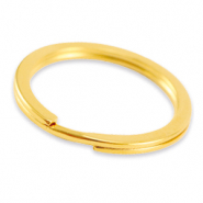 Metall Zubeh&ouml;r DQ Schl&uuml;ssel Anh&auml;nger Ring 30mm Gold (Nickelfrei)
