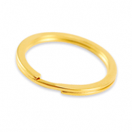 Metall Zubeh&ouml;r DQ Schl&uuml;ssel Anh&auml;nger Ring 25mm Gold (Nickelfrei)