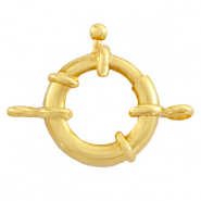 Metall Zubeh&ouml;r DQ Rettungsring Verschluss 21mm mit &Ouml;sen Gold (Nickelfrei)