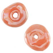 DQ Griechische Keramik Perlen Donut Blush orange