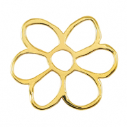 Metall Anh&auml;nger DQ Anh&auml;nger / Zwischenst&uuml;ck Blume Gold (Nickelfrei)