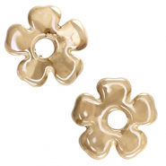 DQ Griechische Keramik Perlen Blume Greige