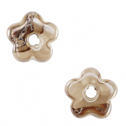 DQ Griechische Keramik Perlen Blume Greige