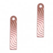 Statement-Anh&auml;nger Bar Welle Metallic light pink