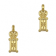 Metall Anhänger DQ Herz Gold (Nickelfrei)