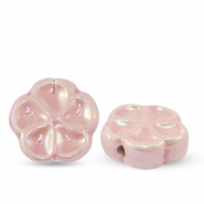 Perlen Keramik Blume Light pink