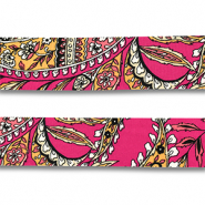 Bandana Blume und Blatt Magenta pink