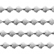 Stainless Steel - Rostfrei Stahl Schmuckzubeh&ouml;r Gliederkette Muschel Silver