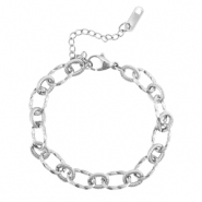 Gliederarmbänder aus Stainless Steel - Rostfreiem Stahl Verdreht Silver