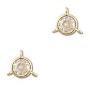 Kristallglas Zwischenstücke Rund Transparent-gold