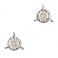 Kristallglas Zwischenstücke Rund Transparent-silver